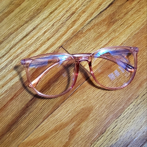 Accessories New Transparent Light Pink Retro Blue Blocking Light